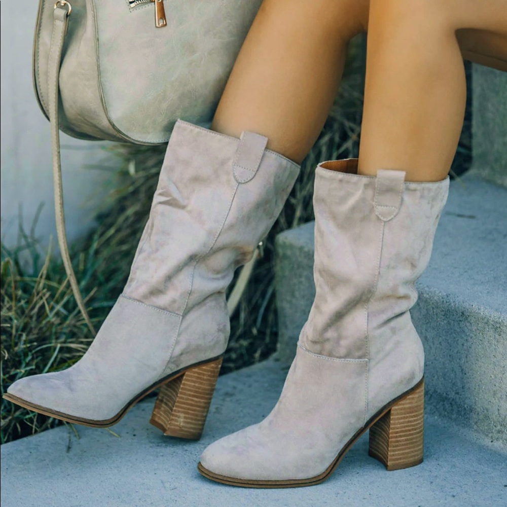 Mid-calf Suede Boot / Bootie